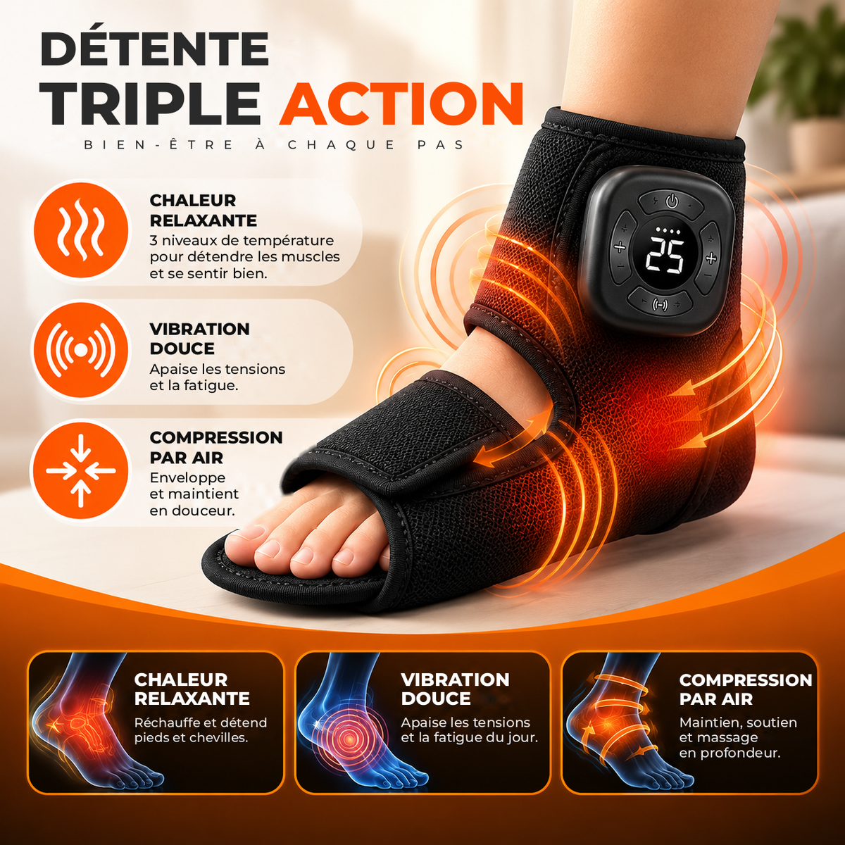 StepLiv – Masseur pieds et chevilles chauffant